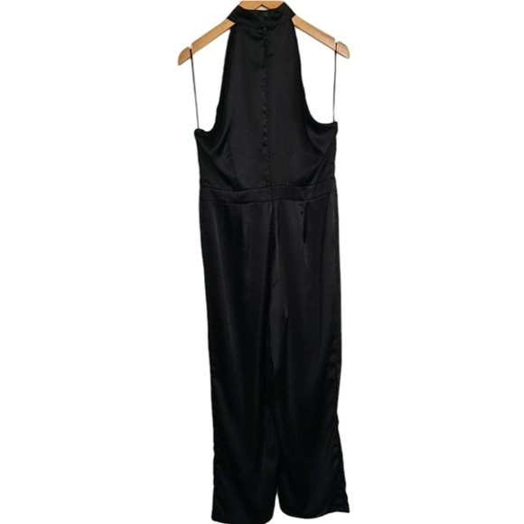 Rachel Zoe Black Satin Halter Jumpsuit - Picture 4 of 9